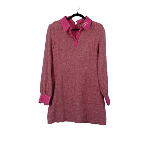 Glamorous Dresses & Skirts - Glamorous Size 8 Pink Dress with Pleather Collar